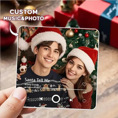 Personalized Music Fridge Magnet – Custom Song & Photo Magnet | Romantic Couple Gift