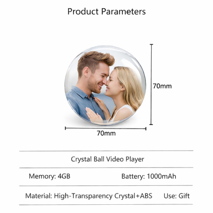 3D Video Crystal Ball Lamp – Personalised Memory Light Gift