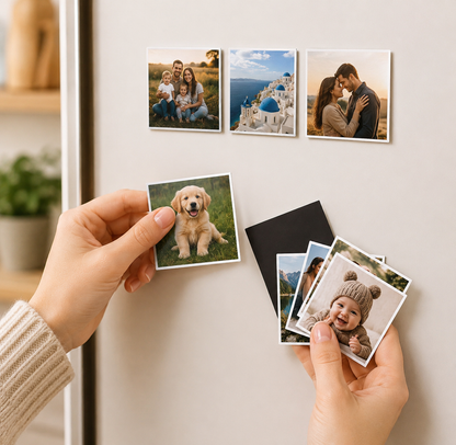 Flexible Photo Magnets | Set of 9 | Renter-Friendly Wall Decor