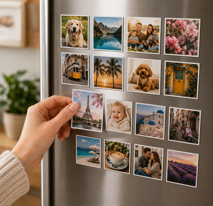 Flexible Photo Magnets | Set of 9 | Renter-Friendly Wall Decor
