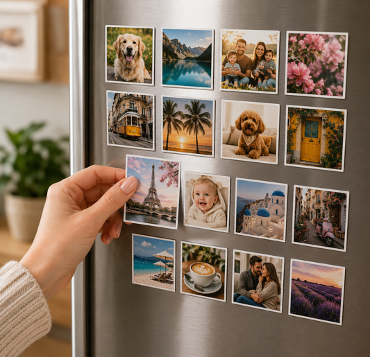 Flexible Photo Magnets | Set of 9 | Renter-Friendly Wall Decor