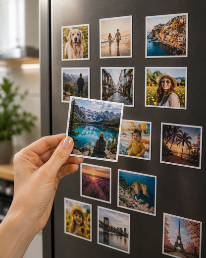 Flexible Photo Magnets | Set of 9 | Renter-Friendly Wall Decor