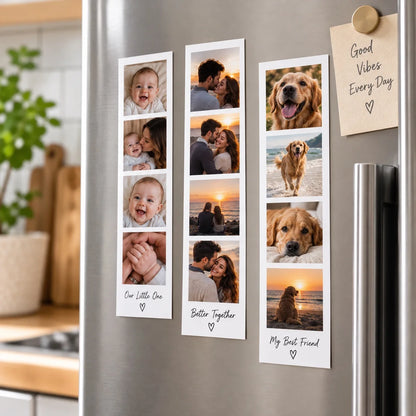 Personalised Photo Strip Fridge Magnets – Custom Photo Gift