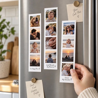 Personalised Photo Strip Fridge Magnets – Custom Photo Gift