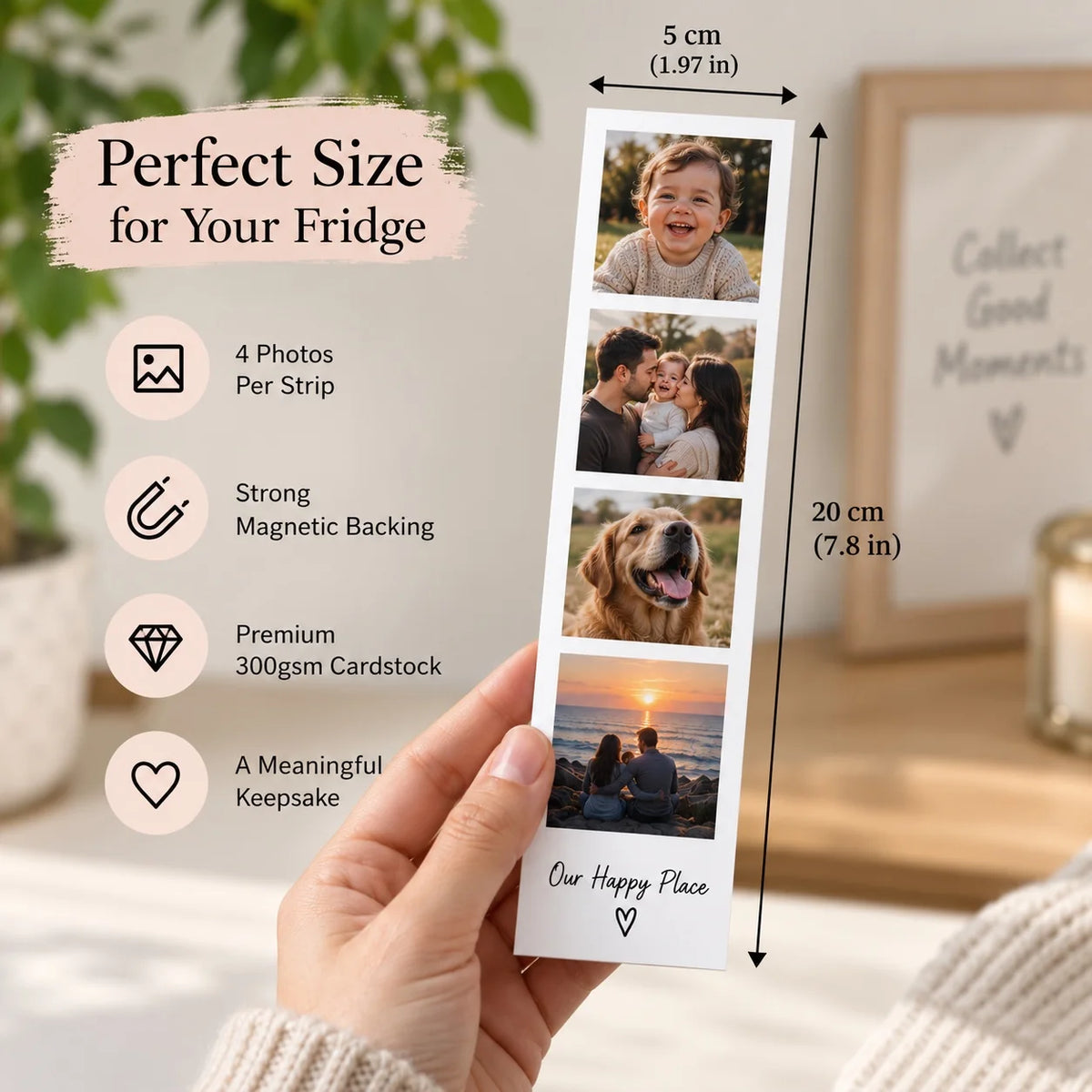 Personalised Photo Strip Fridge Magnets – Custom Photo Gift
