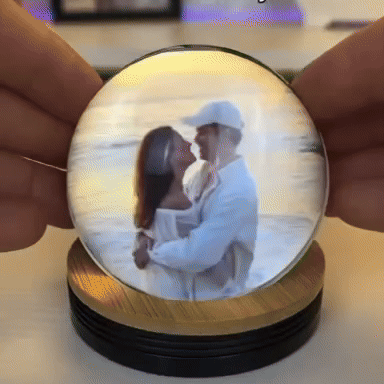 3D Video Crystal Ball Lamp – Personalised Memory Light Gift