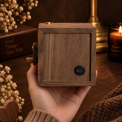Personalised Wooden Photo Flipbook – Hand Crank Christmas Gift